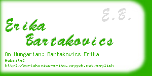 erika bartakovics business card